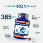 Zipvit Iron Tablets 14mg, (1 Year Supply), Supports Energy & Immunity, Iron Supplements for Women and Men as Bisglycinate Form, 365 Vegan Tablets - Image 5