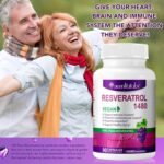 Resveratrol Supplement 1480mg, 90 Capsules High-Potency Trans-Resveratrol Supplement for Heart, Skin, and Anti-Aging Antioxidant - Image 5