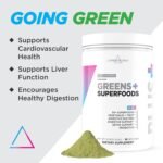 Livingood Daily Greens, Unflavored - Super Greens Powder for Gut Health - Green Blend Superfood w/Spirulina, Chlorella, Veggie, Fruits, Herbs, Prebiotics & Enzymes - Smoothie Mix - 30 Servings - Image 3