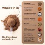 SoulBrew Rise Mushroom Coffee Alternative - with Lion's Mane, Cordyceps, Chaga, Maca, Ashwagandha & Cacao – Gut Friendly Nootropic Superfood for Energy & Focus - Vegan - 30 Servings - Image 4