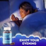 Sleep 60 Gummies - Natural Sleep Aid for Adults with Ashwagandha & Magnesium – Sugar Free Blueberry Flavored Vegan Gummies for Relaxation, Restful Sleep and Sound Asleep - Image 4