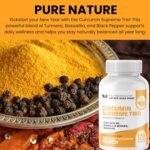 Curcumin Supreme Trio with 95% Curcumin, Boswellia Serrata & BioPerine® | Natural Joint, Mobility & Immune Support | Anti-Inflammatory Turmeric Supplement | 120 Vegan Capsules - Image 3