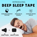 Deep Sleep Mouth Tape & Nasal Strips 62 Pack | Mouth Tape for Sleeping & Snoring | Beard Friendly, Skin Safe Sleep Tape | Anti-Snoring Nose Strips for Better Breathing & Restful Sleep - Image 3