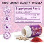 Saffron Supplements 90 Capsules, 100% Pure Saffron Extract Capsules, Premium Saffron for Mood, Focus, Vision & Energy - Image 4