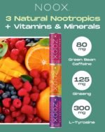 NOOX Revive Nootropic Drink – Sugar Free Energy Drink with Natural Caffeine, Ginseng & L-Tyrosine – Healthy Energy Drink for Focus – 250ml x 12 Mixed Flavours - Image 4