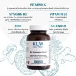 Immune System Support -14-in-1 Immune 'Booster' - Vitamin C, B, Zinc, Selenium + Organic Mushrooms, Turmeric, Black Pepper & Acerola - Formulated by an Award-Winning Nutritionist - 60 Capsules - Image 5