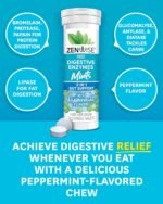 Zenwise Health Chewable Digestive Enzymes with Bromelain - Multi Enzymes for Gut Health + Bloating Relief Women Men - Peppermint, 30ct - Image 4