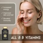 Vitamin B Complex High Strength - Slow Release Super B Complex 60 Tablets - Enriched with Vitamins D & C - Complete Vit B Supplement All 8 Vitamin B12, B6, Folic Acid, Biotin, B1, B2, B3, B5 - UK Made - Image 3