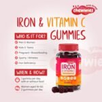 Iron & Vitamin C - Vegan Chewable Gummies - Chewable Vitamin C & Iron Supplement | Helps Strengthen Your Immune System | Sugar Free Gummies | Ferrous Sulfate Iron | Suitable for All Age - One a Day - Image 4