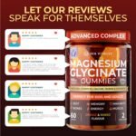 Magnesium Glycinate Gummies for Kids & Adults - High Strength Magnesium Glycinate 400mg with Malate, Zinc, D3, B6 & Taurine – Orange & Flavours – Sleep, Focus & Relaxation – 60 Chews - Image 5