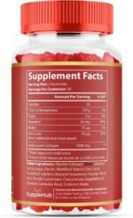 Marine Collagen Gummies 1000mg - Hydrolysed Collagen Peptides with Biotin & Vitamin C - Collagen Supplements for Women & Men - Skin, Hair, Nails & Joint - Strawberry Flavour - 60 Gummies/Bottle - Image 3