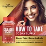 Marine Collagen Gummies 1000mg - Hydrolysed Collagen Peptides with Biotin & Vitamin C - Collagen Supplements for Women & Men - Skin, Hair, Nails & Joint - Strawberry Flavour - 60 Gummies/Bottle - Image 5