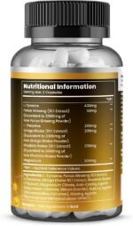 Dopamine Balance Complex – L-Tyrosine, L-Theanine, Ginkgo Biloba & Magnesium, Dopamine Precursor for Natural Mood & Focus Formula – 60 Vegan Capsules - Image 5