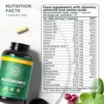 Primal Harvest Multivitamin Complex - Daily One-A-Day Supplement with Biotin, Zinc & Vitamin Complex, High Dosage, for Men & Women,1 Pack: 30 Servings - Image 3