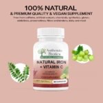 Iron & Vitamin C Supplement – 60 Vegan Capsules – Plant-Based Iron from Curry Leaves & Vitamin C from Amla – Supports Energy, Immunity & Reduces Tiredness – 1 Month Supply - Image 3