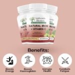 Iron & Vitamin C Supplement – 60 Vegan Capsules – Plant-Based Iron from Curry Leaves & Vitamin C from Amla – Supports Energy, Immunity & Reduces Tiredness – 1 Month Supply - Image 4
