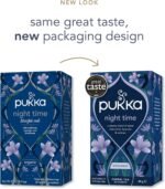 Pukka Herbs, Night Time Organic Herbal Sleep Tea Box, Chamomile, Lavender, Oat Flower, & Limeflower, Natural For Bedtime Relaxation, Caffeine Free, 4 Packs, 80 Plant Based Biodegradable Tea Bags - Image 3
