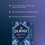 Pukka Herbs, Night Time Organic Herbal Sleep Tea Box, Chamomile, Lavender, Oat Flower, & Limeflower, Natural For Bedtime Relaxation, Caffeine Free, 4 Packs, 80 Plant Based Biodegradable Tea Bags - Image 6