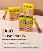 Neutonic Nootropic Focus Blend Powder | Peach Mango 16 Sticks | Caffeine Free, Zero Sugar | Support Memory, Mental Clarity, Cognitive Function | Boost Focus, Energy, Brain Health - Image 3