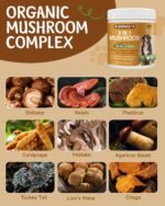 9 in 1 Mushroom Supplement for Dogs - Turkey Tail Mushroom for Dogs - with Turkey Tail, Reishi, Lions Mane, High Beta Glucan - Digestive, Cellular, Immune Health Support - Chicken Flavor Powder - Image 4