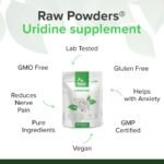 Uridine 250mg, 60 Caps – Cognitive & Brain Support – Pure Ingredients, GMO & Gluten Free – GMP Certified Nootropic Supplement by Raw Powders - Image 4