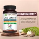 Pure Nutrition Ultra Calcium Citrate Malate | 1000mg Highly absorbable Calcium Supplement with Citrate Malate, Vitamin D3, Zinc and Magnesium | Non-GMO | Gluten-Free | 90 Veg Tabs - Image 4