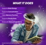 Memo Master Advanced Formula – Brain Health & Cognitive Support – Memory, Focus & Concentration Supplement – Nootropic with Natural Ingredients – 60 Capsules – UK Regulated Food Supplement - Image 3