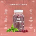 Iron 28mg Gummies with Vitamin C, Niacin, Vitamin B6, B5, B12, Folic Acid & Biotin – 60 Vegan Gummies – Tapioca Base – Cherry Flavour – by Alpha01 - Image 5