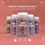 Iron 28mg Gummies with Vitamin C, Niacin, Vitamin B6, B5, B12, Folic Acid & Biotin – 60 Vegan Gummies – Tapioca Base – Cherry Flavour – by Alpha01 - Image 7