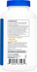 Nutricost Caffeine with L-Theanine, 100mg of Each, 240 Capsules, 240 Servings - Non-GMO and Gluten Free - Image 4