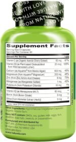 NATURELO Bone Strength - All-in-One Balanced Formula - Plant-Based Calcium, Magnesium, Potassium, Vitamin D3, K2 and Vitamin C - 240 Vegan Capsules | 2 Month Supply - Image 4
