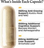 Amulet - Alcohol Craving Suppressant Tablets with Kudzu Root, NAC & Artichoke Leaf – Natural Stop Drinking Alcohol Aid – Supports Liver Detox, Energy & Brain Function – 30 Servings (UK Made) - Image 4