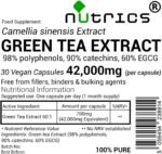 42,000mg (per Capsule) Green Tea Extract 98% Polyphenols 90% catechins 60% EGCG 30 Vegan Capsules (1 Month Supply) 100% Pure - Image 3