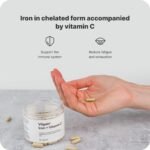 Vilgain ® Iron + Vitamin C | Synergistic Combination for Immune System | Energy & Fatigue Control | Bioavailable Iron | 100% Daily Dose Vegan | No Unwanted Additives | 90 Capsules - Image 3