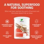 Nature's Finest by Nutrisslim 100% Organic Ashwagandha Root Powder, Natural Herbal Sleep Aid, Stress Relief and Energy Boost, Pure and Raw Vegan Superfood Powder - Image 3