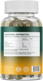 Pure Moringa Leaf Gummies Supplement 3000mg, High Strength, Skin Booster, Mood Stabaliser, Immune Support, Sugar Free, Lemon - Image 3