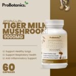 Organic Tiger Milk Mushroom for Lungs | Lignosus Rhinocerus 900mg Per Serving (10:1 Extract Equiv. to 9000mg) Potent Mushroom Supplement | Supports Lung Cleanse & Respiratory Health - 60 Capsules - Image 4