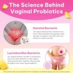 Vaginal Probiotics Gummies for Feminine PH Balance, Vaginal Hydrating, Promoting Vaginal Flora Health, Fresh Odor with Prebiotics & Lactobacillus Probiotic, Natural Plant Based, 60 Gummies - Image 4