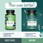 Vegavero Probiotics & Prebiotics | 100% Organic | 20 Strains (Lactobacillus + Bifidobacterium) | 20 Billion Active Bacteria & Acacia Fibre | 60 Vegan Capsules | NO Additives - Image 4
