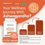 SupplementPlace Ashwagandha KSM-66 Root Extract Capsules | High Strength 500mg Full Spectrum Adaptogen Supplement Tablets for Stress, Energy & Sleep Support | 60x Vegan Capsules For Men & Women - Image 5