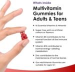 Chewable Vegan Multivitamin Gummies - Non Sugar Coated, Gluten Free, Non-GMO Multivitamins for Men and Woman - Fortified with Vitamins C A D E B Biotin, Folate, & Zinc - Image 3