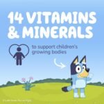 Bluey Kids Multivitamin Gummies - 14 Essential Vitamins & Minerals to Support Growing Bodies, Immunity & Tiredness - Strawberry, No Added Sugar, Vegan, Gluten Free - 30 Gummys for Children Ages 3-12 - Image 4