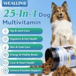 25-in-1 Multivitamin Supplements for Dogs - Multi-Vitamin Treats For Dogs Multivitamin Chewable Dog Vitamins For Heart,Skin,Coat,Natural Balance,Digestion for All Ages 200 Chews Chicken Flavor - Image 3