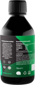 Liposomal Vitamin C, D3, K2 Plus Zinc. Liquid Immune Support with high Absorption. Vegan. Made in The UK. lipolife liposomal Supplements, #1 scientifically Proven. - Image 3