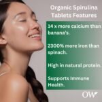 Organic Spirulina Tablets | 3 Months Supply | 600 x 500mg | Glowing Hair, Skin & Nails | High Iron by Organic Wonders - Image 4