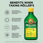Moller’s ® | Omega 3 Cod Liver Oil | Omega-3 Dietary Supplements with EPA, DHA, Vitamin A, D and E | Superior Taste Award | Pure & Natural cod Liver Oil | Lemon | 250 ml - Image 3