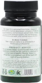 Vegan Vitamin D3 1000iu Capsules - Plant-Based from Natural Lichen - 120 Vegan Capsules - Non-GMO, Made in The UK by G&G Vitamins - Image 3