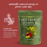 Beetroot Capsules with Vitamin B12 & Grape Seed Extract for Energy & Immunity + Nitric Oxide | High Strength 9000mg Beetroot, 1000mcg Methylcobalamin | 60 Capsules (2 Months) by Roundway Supplements - Image 4