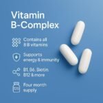 Vitamin B Complex – All 8 Essential B Vitamins – High Strength Energy & Tiredness and Heart Health Support – 120 Capsules (4 Month Supply) - Image 3