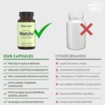 Green Tea Extract Capsules - Organic Matcha Green Tea Tablets - Boosted with Turmeric, Acerola Cherry & Black Pepper - 1360MG Complex - Green Tea Supplement - 60 Capsules - UK Made - Image 4